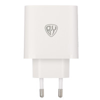 Сетевое зарядное устройство BY Smart 40Вт,2*USB-C, 1*USB-A, QC,PD,PPS,110-240В,50-60Гц,пластик,белый