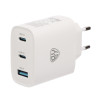 Сетевое зарядное устройство BY Smart 40Вт,2*USB-C, 1*USB-A, QC,PD,PPS,110-240В,50-60Гц,пластик,белый