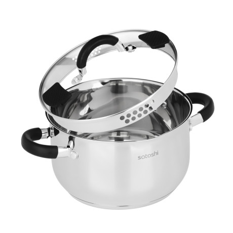 SATOSHI Арбон Кастрюля 20х11,5см, 3,4л, со стекл. крышкой, индукция