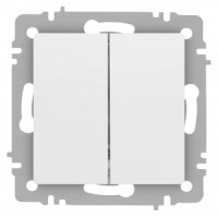 ЭРА Intro Accent мех. выкл. СУ 2 кл. 10А 250В, белый матовый 6-104-01М