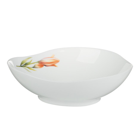 MILLIMI Лилия Салатник, опаловое стекло, 1000мл, 19х7см, треугольная форма