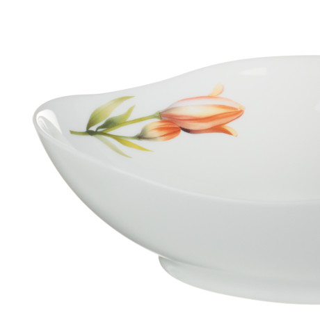 MILLIMI Лилия Салатник, опаловое стекло, 1000мл, 19х7см, треугольная форма