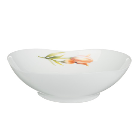 MILLIMI Лилия Салатник, опаловое стекло, 1000мл, 19х7см, треугольная форма