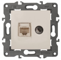 ЭРА 14 Elegance мех. роз. комп. СУ RJ45+TV, сл.кость 14-3110-02 автоклеммы 4209