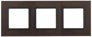 ЭРА 14 Elegance рамка СУ 3 мест.стекло, бронза+антр 14-5103-13 5459