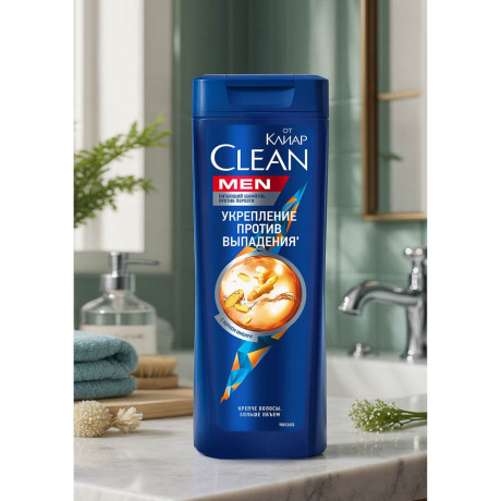 Шампунь мужской CLEAN от КЛИАР Питающий против перхоти, 365мл