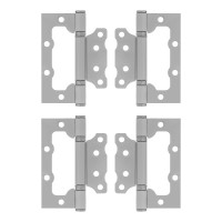 Петля накладная ПНУ-100, белая, 4 шт, (Металлист)