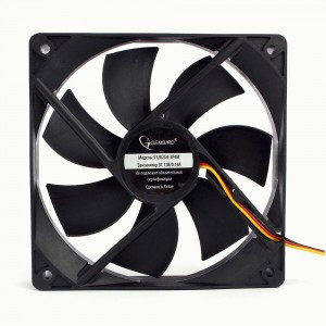 Вентилятор Gembird S12025H-3P4M 120x120x25, гидродинамический, тихий, 3 pin/4pin Molex, провод 30 см