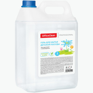 Средство для мытья детской посуды OfficeClean Professional "Ромашка и алоэ", гель, 5л, канистра