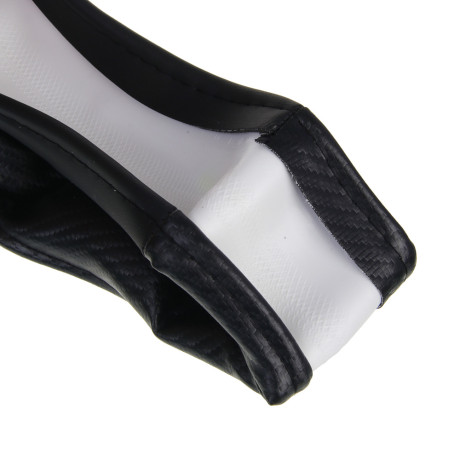 ЕРМАК Оплетка руля, Карбон - А, черная с черными вставками, размер М, полиуретан(PU)