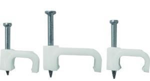 EKF cкоба плоская пластиковая  4 мм (уп. 50 шт., цена за уп.) для крепления кабеля  plcn-ss-4