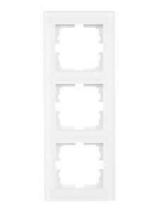 Lezard VESNA рамка акрил СУ 3 мест., верт., белая матовая 742-5380-153