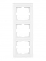Lezard VESNA рамка акрил СУ 3 мест., верт., белая матовая 742-5380-153