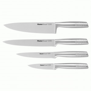 Набор ножей Томодачи 4предм.(поварск,раздел,универс,д/овощей) рукоятка нерж.сталь 84052 Master House