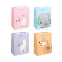 Пакет подарочный тм Fntastic M 23x17,7x10см, бумага, 4 дизайна