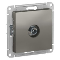 Systeme Electric AtlasDesign мех. роз. TV СУ 1 мест. сталь (пл.осн., прох. RG6, 4dB) ATN000992 (5!)