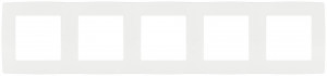 ЭРА 12 рамка СУ 5 мест. белый матовый 12-5005-01М