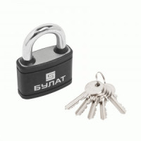 Замок навесной БУЛАТ ВС 365 ПЛ чугунный в пластике 5кл. d=9мм (36,6)