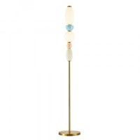 Divinare торшер св/д 20W(4600lm) 3000K 1630x280x0 латунь/разноцв IP20 AMBRA 5016/17 PN-20