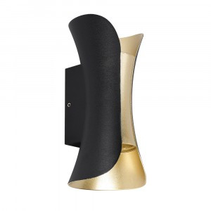 ARTELAMP св-к уличный 2xLED 5W черный/ЗОЛОТО IP54 ALBA A6405AL-2BK