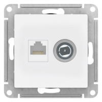 Systeme Electric AtlasDesign мех. роз. СУ 1 мест. TV + комп. RJ45, кат. 5Е, ЛОТОС ATN001389 (5!)