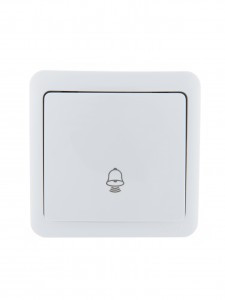 Lezard VIOLA кнопка звонка ОУ 1 кл. бел. (корп. ABS) 751-0200-103