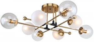 Rivoli люстра 3145-308 Darlene 8хЕ14 40W 870х870х260 латунь/черный, белый 55496