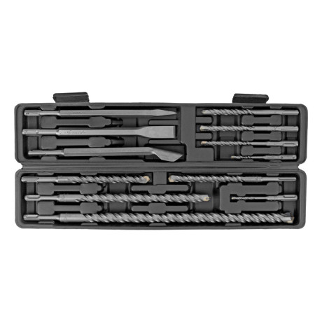 Набор буров по бетону, 5-6 х 110, 8-10-12 х 160, 14-16 х 210, 18 х 300, 20 х 450 мм, зубила, SDS Plus Matrix