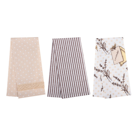 PROVANCE Комплект полотенец кухонных 3шт, 100% хлопок, 40х60см