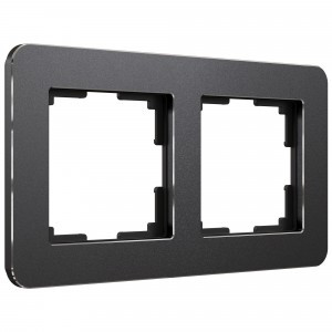 Werkel рамка СУ 2 мест Platinum (черный алюминий) W0022608 a059213