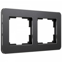 Werkel рамка СУ 2 мест Platinum (черный алюминий) W0022608 a059213
