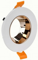 IEK св-к 4106 встр. поворотн. GU10 белый/золото пласт.