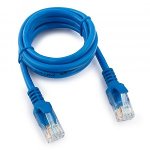 Cablexpert патч-корд UTP cat5e, 1м, литой, многожильный (синий)