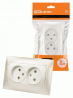 TDM Лама роз. СУ 2 мест. 10А 250В, шторки перламутр SQ1815-0812