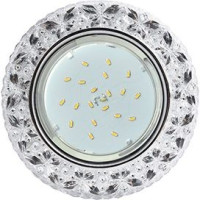 Ecola GX53 H4 LD7040 св-к Круг &quot;Бабочки&quot; подсветка 4K Прозрачный/Хром 35x125 FT53CBEFB (10!)