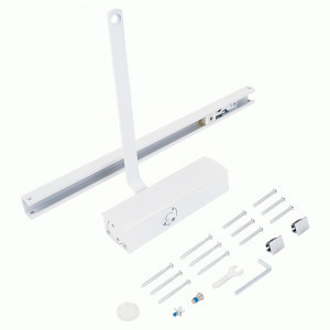 Доводчик дверной NOTEDO DC-075 SL+HO WHITE со скользящей тягой, с фикс. до 60 кг (10)