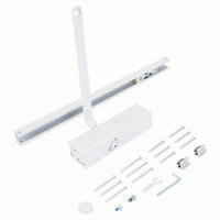 Доводчик дверной NOTEDO DC-075 SL+HO WHITE со скользящей тягой, с фикс. до 60 кг (10)