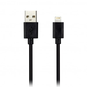 Дата кабель USB(A)шт. - 8pin шт. (iphone) Smartbuy, 15 см черн 3А iK-0120