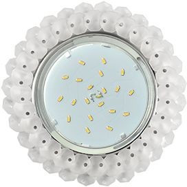 Ecola GX53 H4 5341 св-к Стекло Круг с хрусталиками Матовый/Хром 56x120 FN53RYECB (10!)