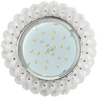 Ecola GX53 H4 5341 св-к Стекло Круг с хрусталиками Матовый/Хром 56x120 FN53RYECB (10!)