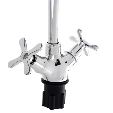 СоюзКран Смеситель для кухни, гибкий излив, керам. кран-буксы 1/2, хром, цинк, SK01-F240