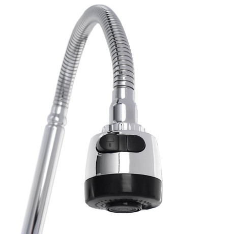 СоюзКран Смеситель для кухни, гибкий излив, керам. кран-буксы 1/2, хром, цинк, SK01-F240