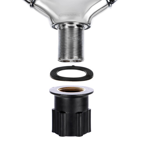 СоюзКран Смеситель для кухни, гибкий излив, керам. кран-буксы 1/2, хром, цинк, SK01-F240