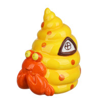 РЫЖИЙ Копилка Крабик, 13,5x11x14,8 см, керамика, цвет желтый