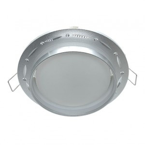 Ecola GX53SP 5375 св-к встраив. СПОТ Точки-полоски по кругу матов. Хром/Алюм 110x52 SP532CECB (10!)