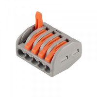 Jazzway клемма СМК 222-415 с рычагом 5х(0,08-2,5(4)мм2) 32А, PTC-5P (уп.50шт, цена за шт) 5050853