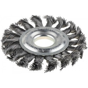 ЗУБР "ПРОФЕССИОНАЛ". Щетка дисковая для УШМ, плетеные пучки стальной проволоки 0,5мм, 175х22мм