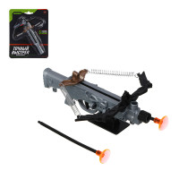 ИГРОЛЕНД Мини-арбалет на пружинах &quot;Точный выстрел&quot;, 2 стрелы с присосками, PP, 14х5х18 см, 2 диз