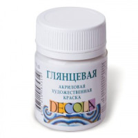 Краска акриловая «Декола», 50 мл, глянцевая, белила титановые, 2928101/2928104, 2928101,2928104