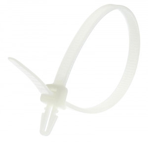 TOKOV Electric  Хомут кабельный с анкером бел. 4.8х200 (уп.100шт, цена за уп)  TKE-HNB-4.8-200-W/100